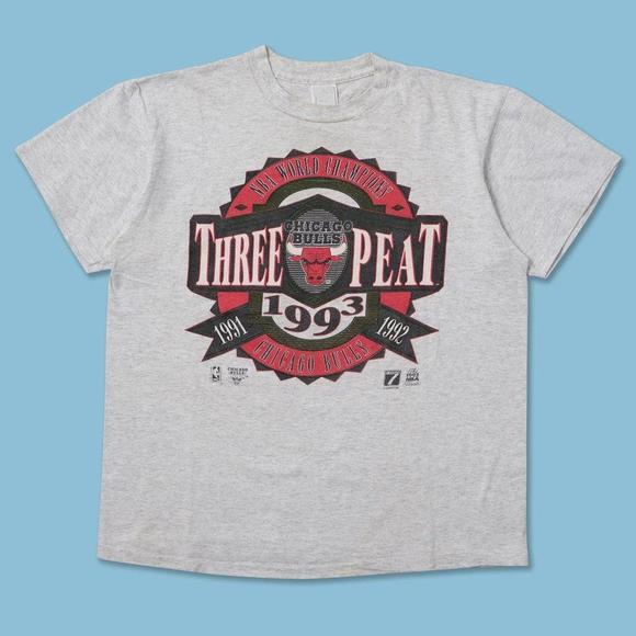Other - Chicago Bulls Three Peat Shirt 1991-1992-1993 World Champion Shirt Tee Retro
